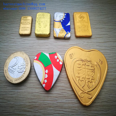 El chocolate de la moneda SC-200 graba en relieve la embaladora